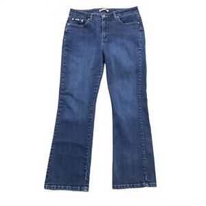 VTG Y2K Lee Natural Bootcut Jeans Size 12S "Just Below Waist" M Blue Flare